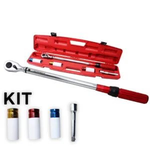 KIT Torquimetro de estalo 1/2’’ torque 60 a 330NMM