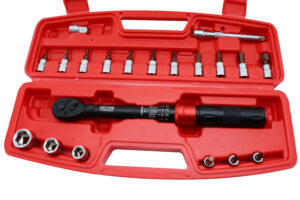 KIT Mini torquimetro de estalo 1/4’’ torque 5 a 25NM