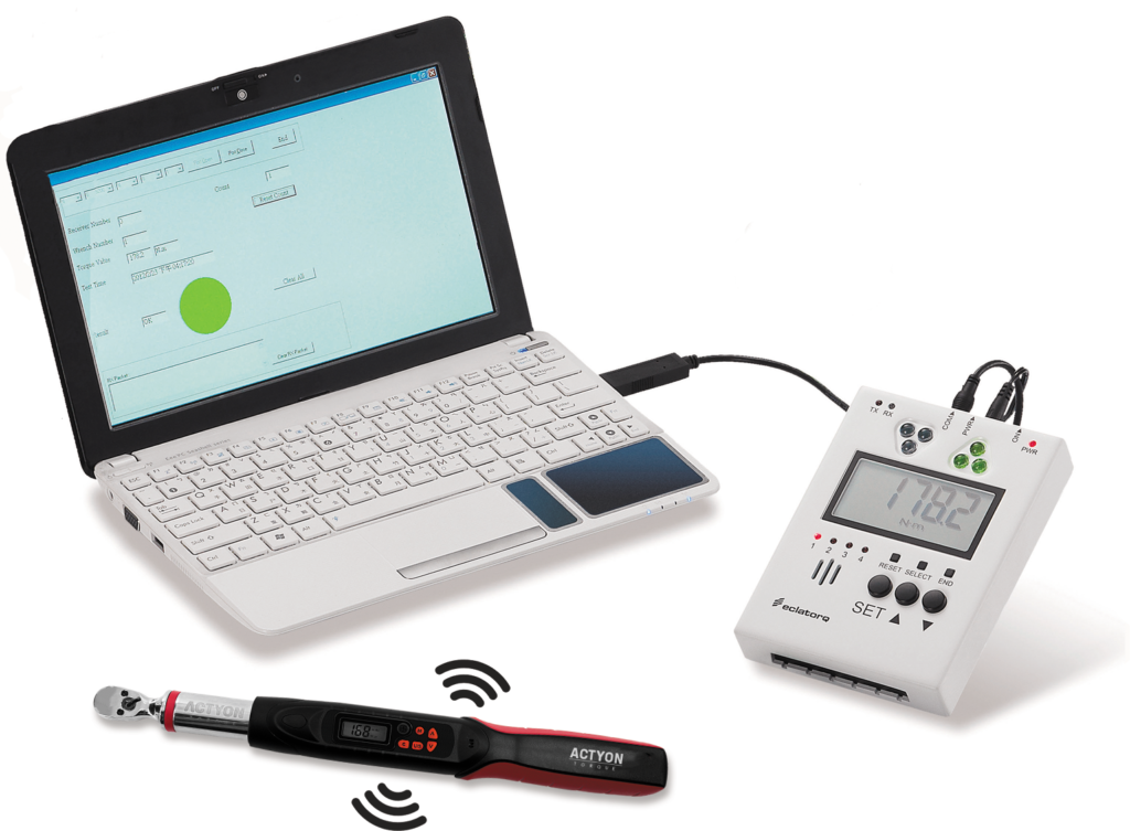 Torquimetro digital 3/8’’ torque 6.8 a 135NM com comunicação wireless e receiver