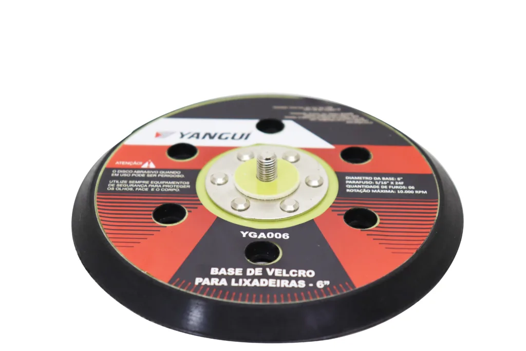 Disco com velcro para lixadeira 6’’com furo