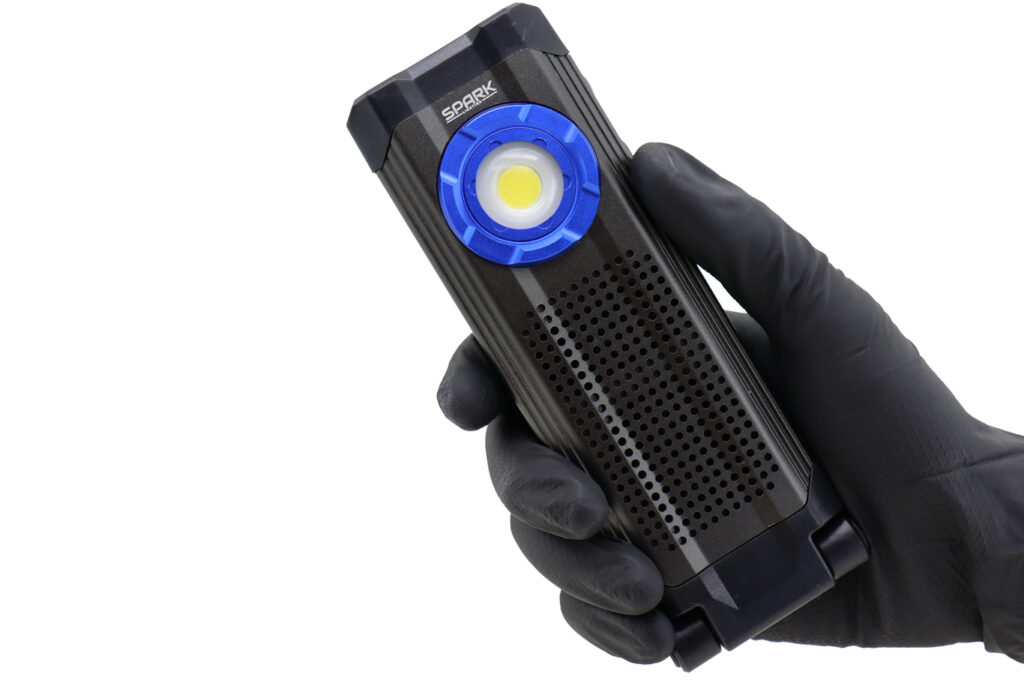 Lanterna COB LED Com Som Bluetooth Recarregável