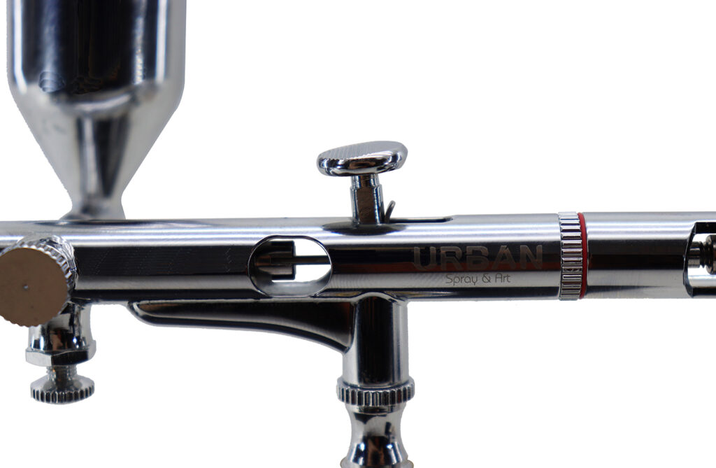 AEROGRAFO DE GRAVIDADE DUPLA AÇAO COM CANECA LATERAL BICO 0.2MM / 13ML