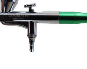 AEROGRAFO DE GRAVIDADE DUPLA AÇÃO BICO 0.4MM / 2ML- Acabamento verde