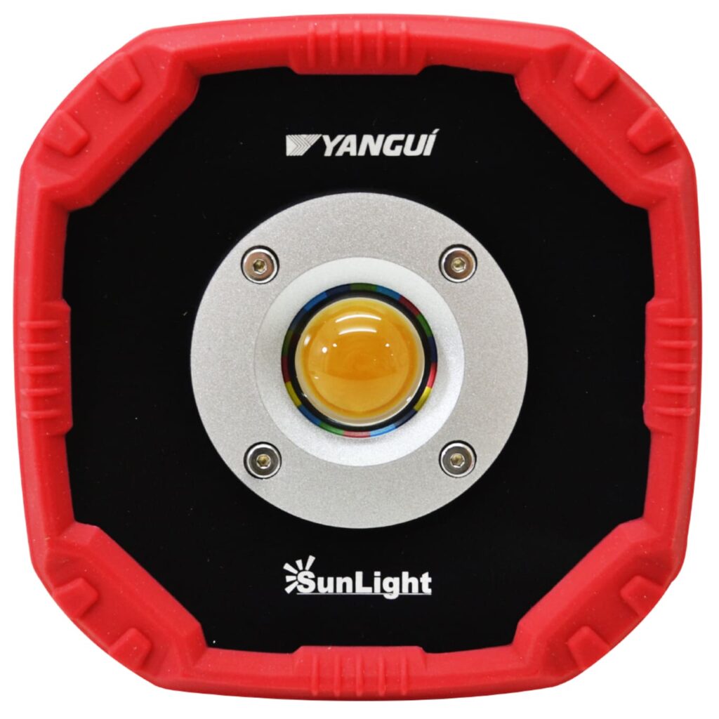 Lanterna/ Refletor COB LED CRI95 para acerto de cor a bateria 13w
