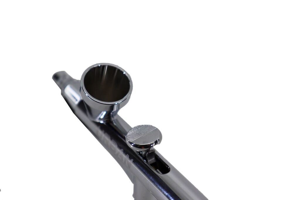 AEROGRAFO DE GRAVIDADE DUPLA AÇÃO BICO 0.4MM / 2ML- Acabamento verde