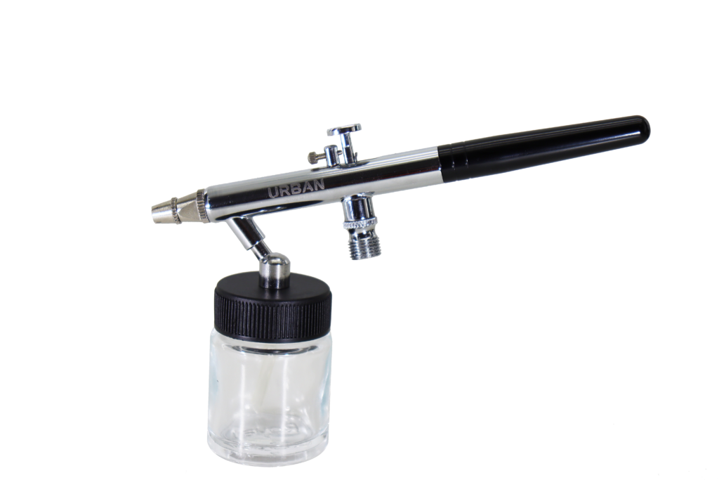 KIT AEROGRAFO DE GRAVIDADE DUPLA AÇÃO BICO 0.2MM/0.3MM/ 2ML  + AEROGRAFO  DE SUCÇÃO DUPLA AÇÃO 0.35MM/0.5MM /22ML – COM 15PÇS