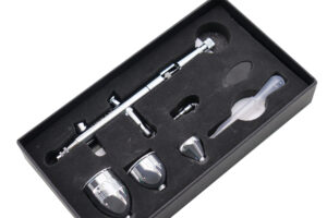 AEROGRAFO DE GRAVIDADE DUPLA AÇÃO BICO 0.8MM – COM 3 COPOS 2ML /5ML /13ML