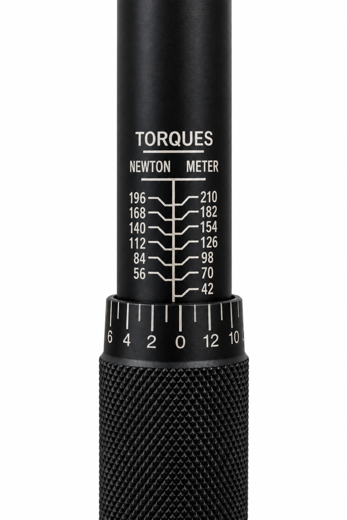 Torquimetro de estalo 1/2” torque 28 a 210NM profissional