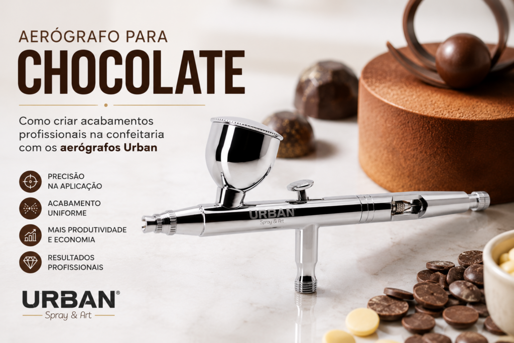 Aerógrafo para Chocolate: Como Criar Acabamentos Profissionais na Confeitaria com os Aerógrafos Urban