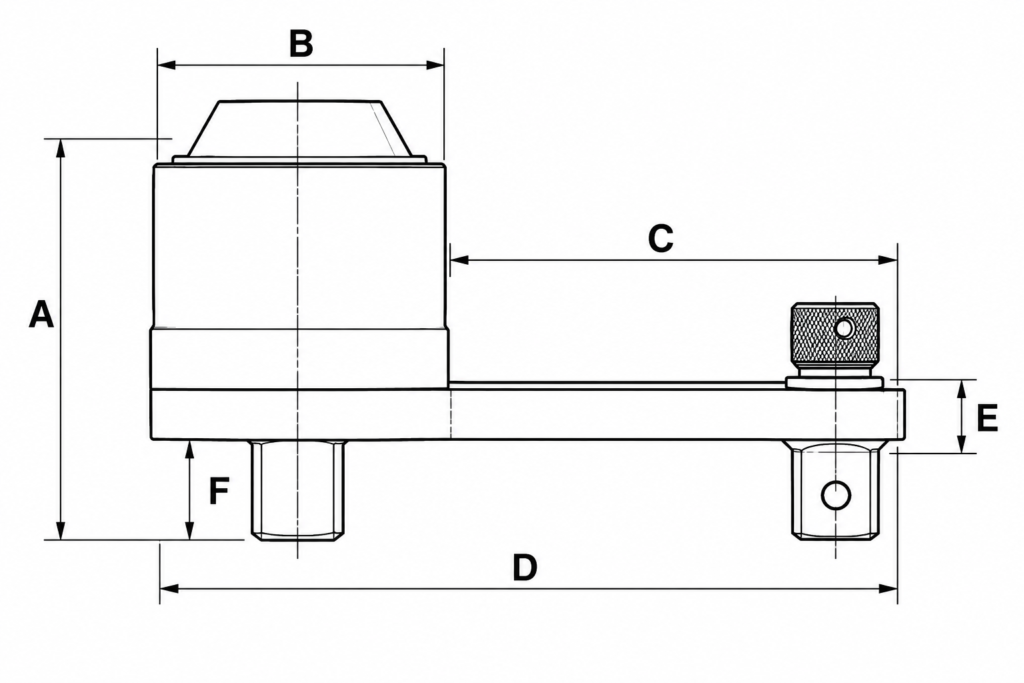 Multiplicador de torque enc 1/2” para 1″ Multiplicador de torque enc 1/2” para 1″